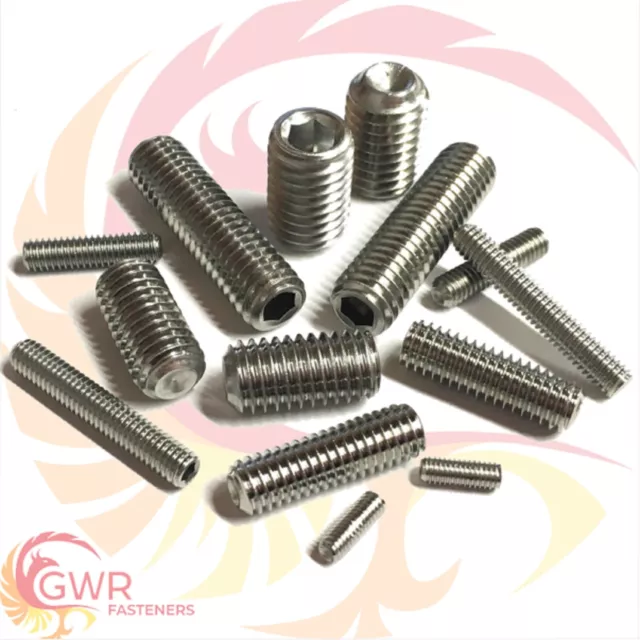 M1.6 M2 M2.5 M3 Socket Set Screws A2 Stainless Hex Grub Screws Cup Point Allen