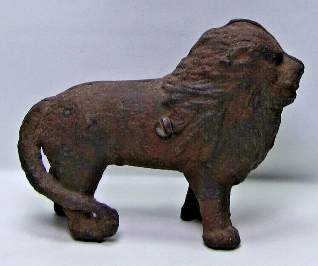 Cast Iron LION Still Piggy Bank