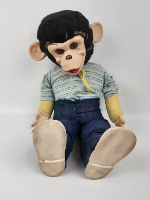 Vintage Rushton Zip The Monkey Rubber Face Plush TLC 1950's