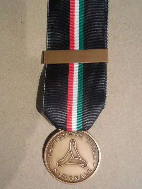 medaglia al merito della protezione Civile Nazionale bronzo + barretta per incis