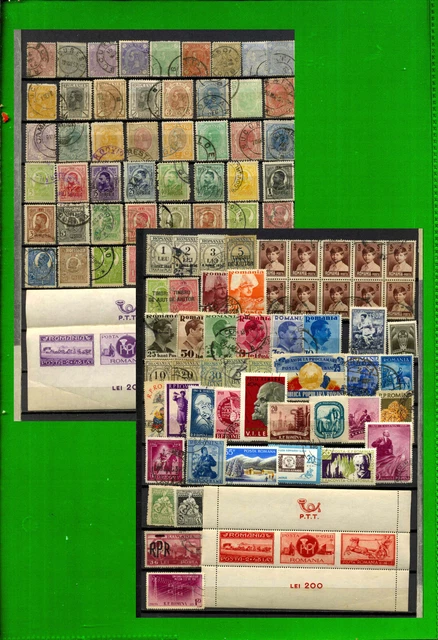 Altes Lot RUMÄNIEN gestempelt / Blocks postfrisch