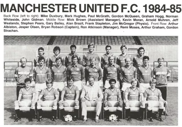 Man Utd Football Team Photo>1984-85 Season