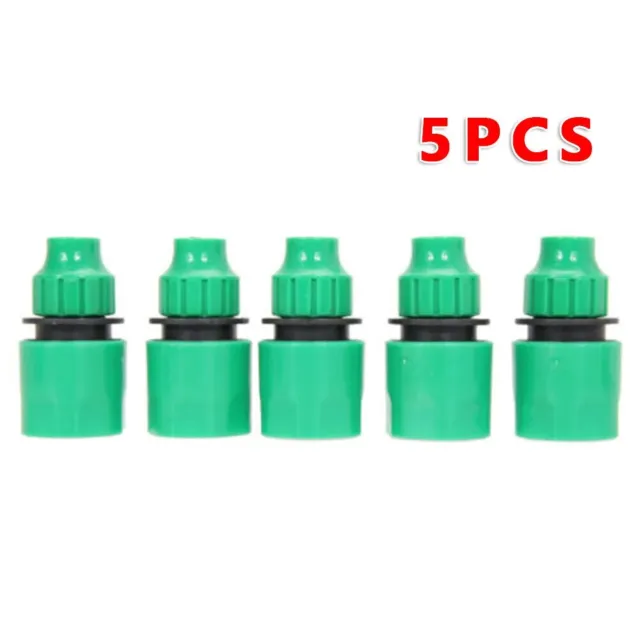 5pcs 1/4 3/8 Green Garden Hose Water Pipe Connector Tube Tap Adapter Combo Fit