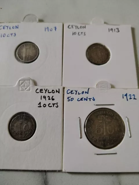 Rare Silver Coins From Ceylon