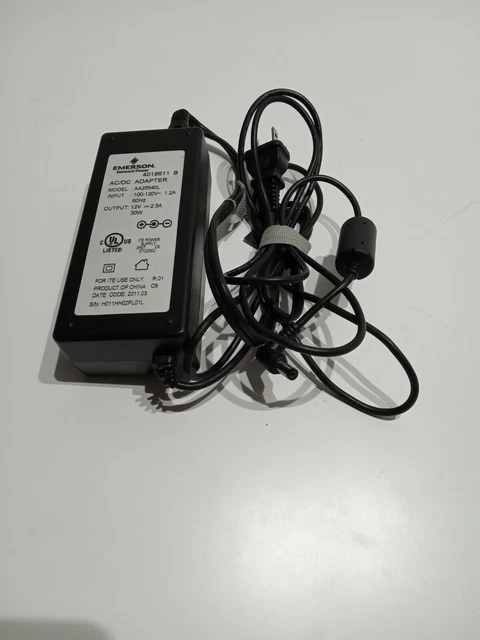 Genuine Emerson (AA25540L) 12V 30W 2.5A AC/DC Adapter Power Supply Charger