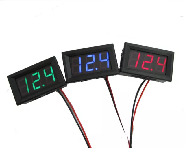 DC0-30V 3wire LED digitale Anzeige Panel Volt Meter Spannung Voltmeter Automotxb