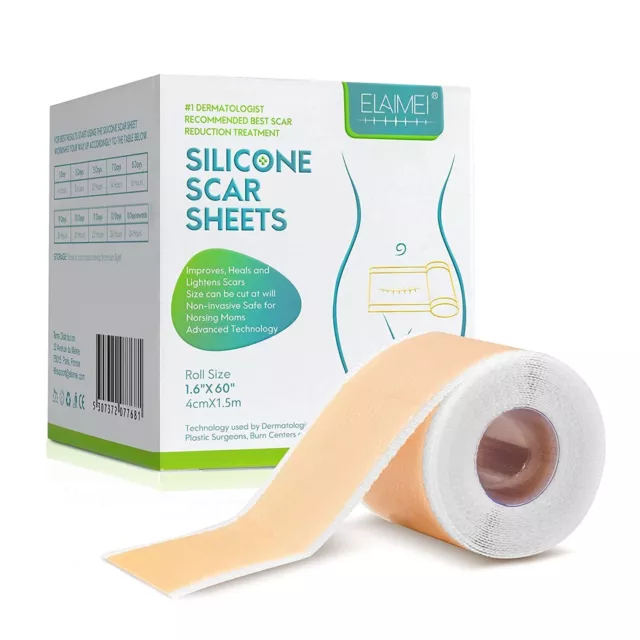 Silicone Gel Sheet Patch Scar Removal Wound Skin Repair Treatment Remover 1.5M