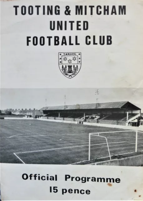 Tooting And Mitcham United V Slough Town 1/5/1982 Isthmian League - Premier Div