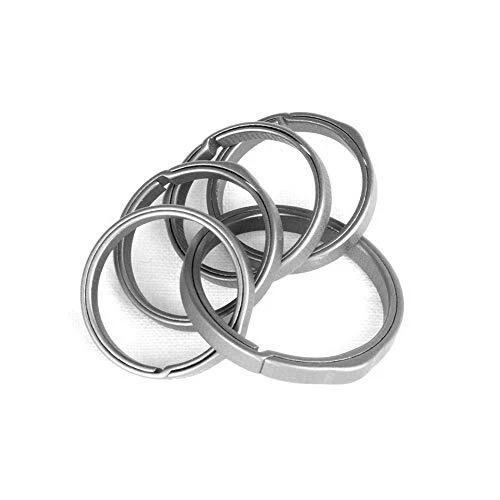 Titanium Key Rings Side-Pushing Key Chain Rings Split Keyring Heavy Duty
