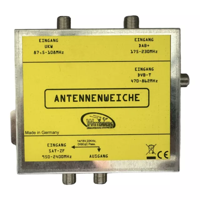 WIT K-103109 Antennenweiche UKW, DAB+, UHF, SAT (L3-844)