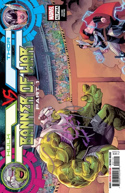 Hulk vs. Thor Banner of War Alpha #1 2nd Printing Variant Marvel Comics 2022 NM+