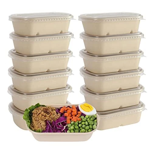 23OZ Disposable bowls with lids, Sugarcane Fiber Biodegradable Paper bowl