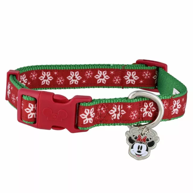 Disney Tails Christmas Reindeer Minnie Pet Collar Medium 14-20In Dog 20-50Lbs