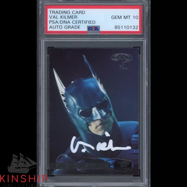 Val Kilmer signed 1995 Batman Forever Trading Card PSA DNA Slabbed Auto 10 C2345