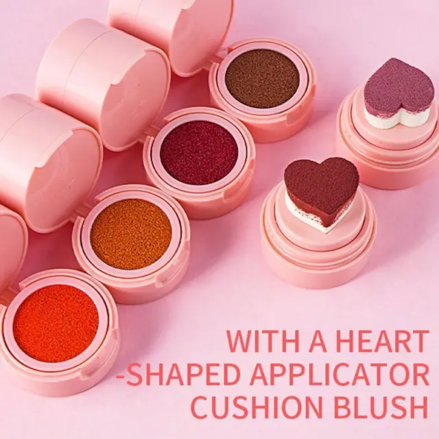 Heart Shape Face Cushion Blusher Cheek Rouge Nourishing Makeu p B2C8