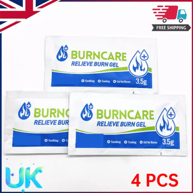 First Aid Burn Gel Sachets Sterile Cool Pain Relief Scalds Hydrogel 4PCS UK