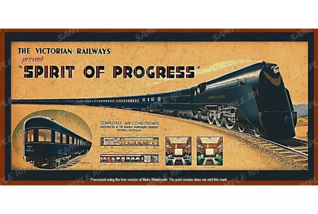 VICTORIAN RAILWAY Home Vintage  750X200mm Quality Man Cave Sublimated Metal Sign