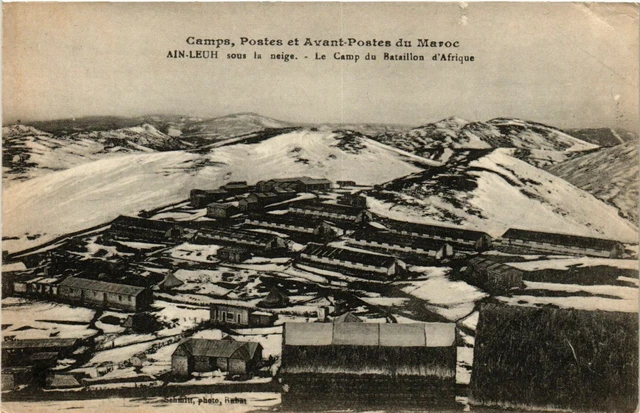 CPA AK Ain Leuh le Camp du Bataillon d'Afrique MAROC (796951)