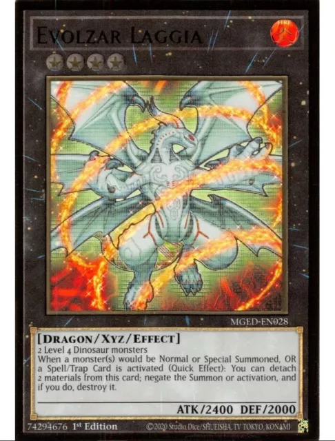 Evolzar Laggia  - MGED-EN028  - Premium Gold Rare - 1st Edition - Yugioh