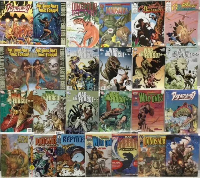 Dinosaurs Comic Book Lot of 25 - War that time Forgot, Cadillacs and Dinosaurs