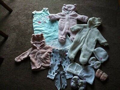 Bundle Of Baby Girls Clothes 12 Items Age Up To 3 Months