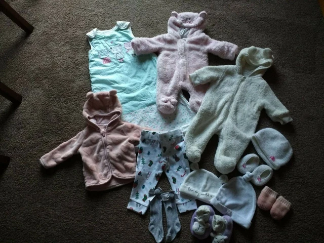 Bundle Of Baby Girls Clothes 12 Items Age Up To 3 Months