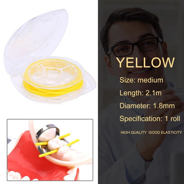 COLTENE Wedjets Dental Dam Stabilizing Cord – Small, Yellow (H06522) – Latex, For Dental Procedures