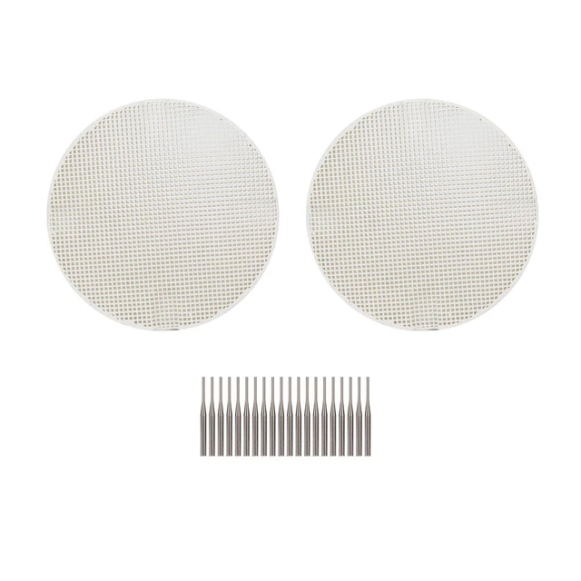 2pcs Round Firing Trays With 20pcs Pins For Dental Lab Dental Technician Sup Zz1