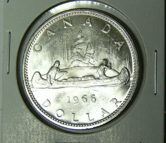 1966 Canada Silver Dollar Elizabeth II Voyager Dollar (42321)