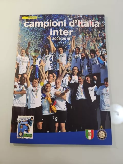 Bolaffi Folder Filatelico Inter Campione D'italia 2009-2010 .raro 15 Francobolli