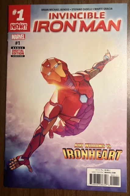 Invincible Iron Man #1 (2017) KEY 1st cover app. Riri Williams as Ironheart (NM)