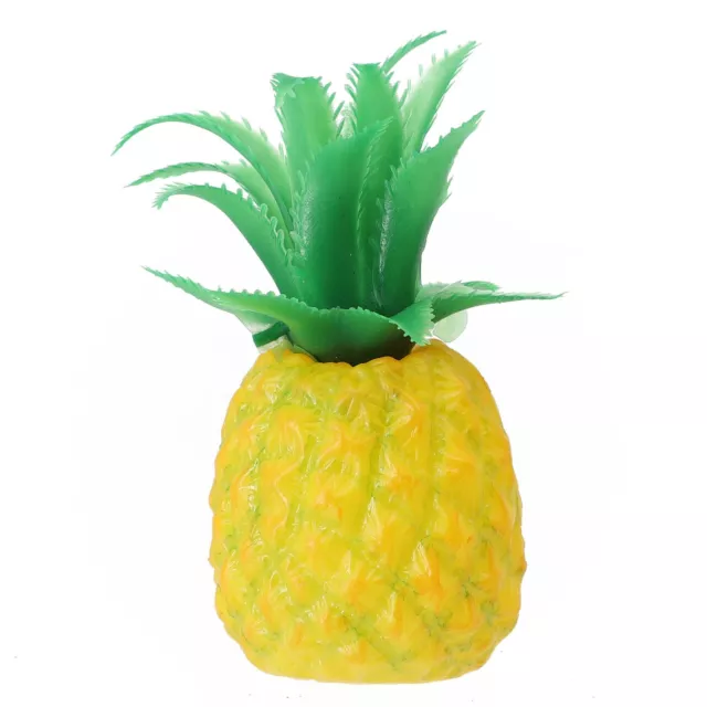 Artificial Medium Pineapple 11CM Plastic Decorative Fruit Yellow Pineapples Fake