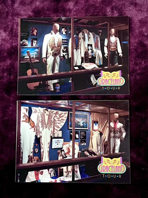 *2 Elvis Presley Graceland Tour Lot Trophy Room Man-Cave Event Worn Suit Display