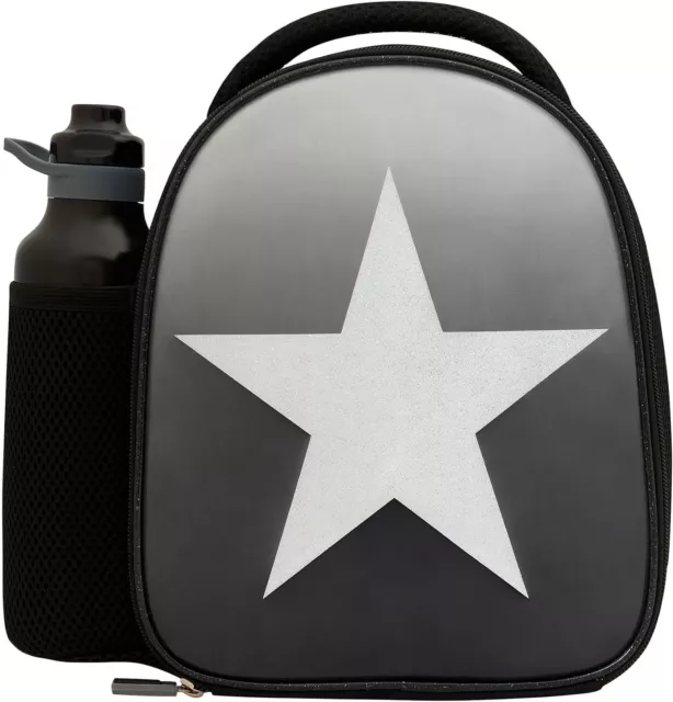 Polar Gear Silver Star Combo Cooler Lunch Bag & Bottle - (Black) ~ NEW