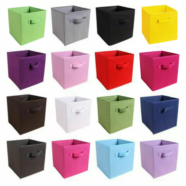 1-8 Set Faltbox 32 x 32 x 32 cm Regalbox Faltkiste Box Aufbewahrungsbox Staubox