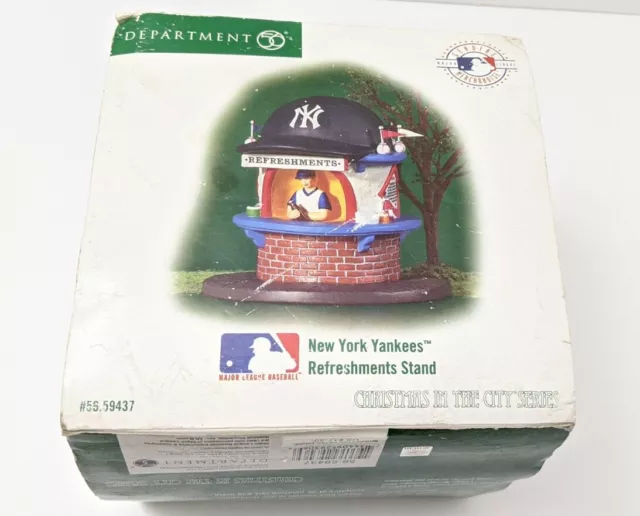 Dept. 56 Christmas in the City New York Yankees Refreshment Stand RET. 56.59437