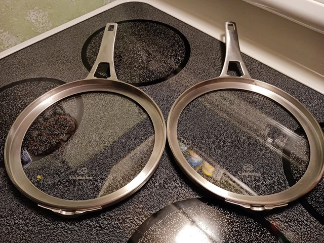 Calphalon Premier Space Saving Flat Glass Lid For 8" Pan Long Handle Replacement