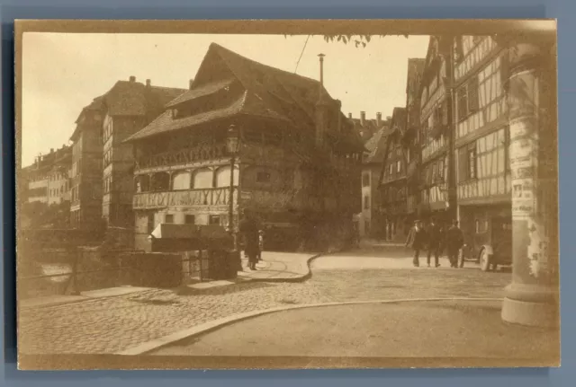 France, Strasbourg (Alsace), Rue du Bain aux Plantes    Vintage silver print.