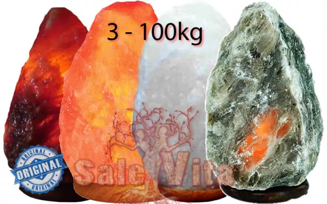 Lampada di sale dell' Himalaya | Scegli il colore e kg - 100% Sale forma Grezza