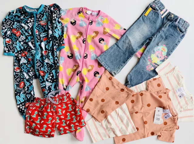 Baby Clothes Bulk Lot, Bonds, Disney, Pjs, Jeans, Size 2, Toddler, Bundle
