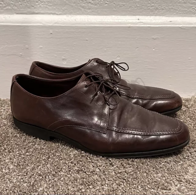 Allen Edmonds Tribeca Dress Shoes Brown Leather Apron Toe Mens Size 10 D