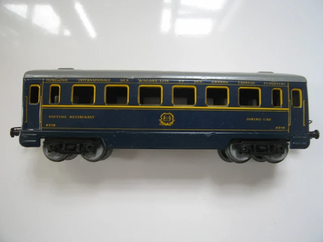 Hornby échelle O – Wagon-voiture Restaurant – Boîte D’origine – France