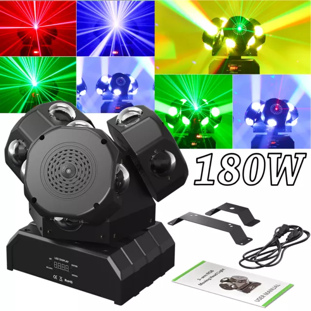 180W Laser Moving Head Bühnenlicht RGBW LED Spot DMX DJ Disco Party Lichteffekt