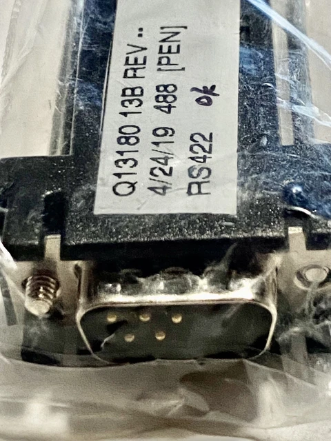Gilbarco Q13180-13B D-Box Black RS422 Gender Mender Lot of two connectors.