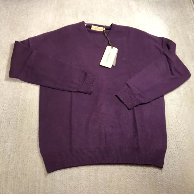 New Rodd  Gunn Sweater Mens Medium  Pullover Opti Wool  Inchbonnie Knit  Italy P