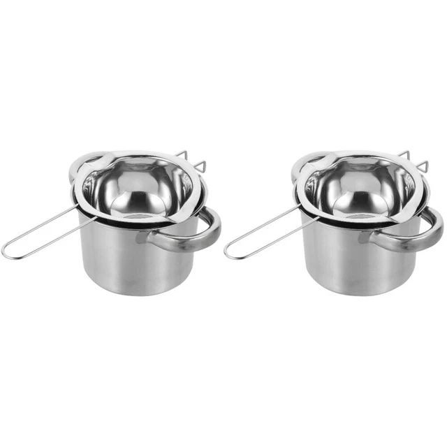2 Sets Chocolate Melting Pot Candle Making Bowls Butter Cheese Warmer Candy Pan