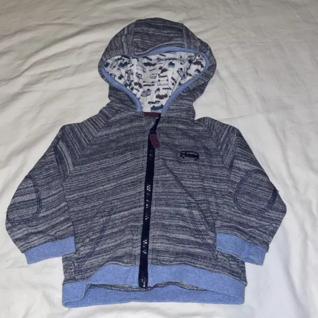 baby boys hoodie zip up blue 6-9 months TU clothes