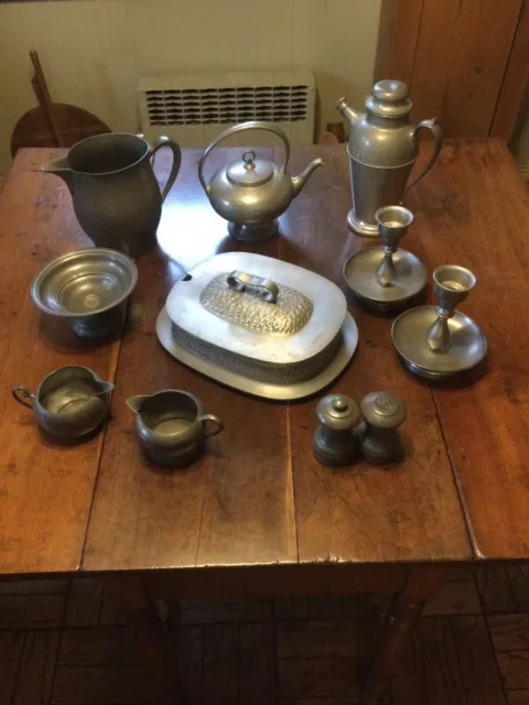 Vintage Pewter, 11 Piece Lot