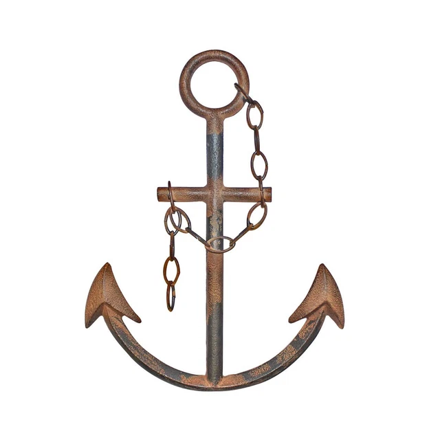 16" Rustic Cast Iron Metal Anchor Wall Decor - Boat Anchor Farmhouse Decor