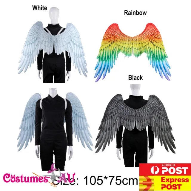 Adult Angel Wings Cosplay Fairy Costume Props Mardi Gras Halloween Party Wing